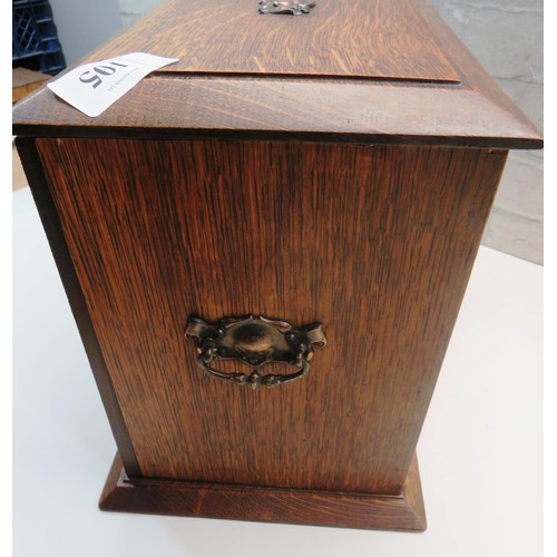 105 - LETTER/PAPER TRAVELLING CABINET WITH PEN 19TH CENTURY