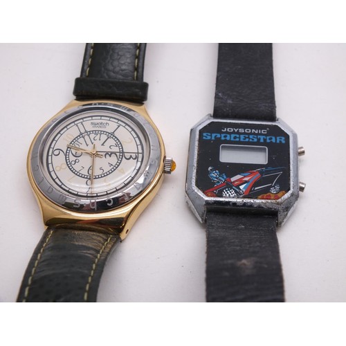 64 - BI METAL SWATCH WATCH PLUS A DIGITAL JOYSONIC SPACESTAR  WATCH