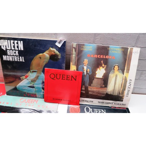 95 - SELECTION OF QUEEN/FREDDIE MERCURY VINYL RECORDS INCLUDE- QUEEN ROCK MONTREAL- SEALED BOX SET AND AN... 