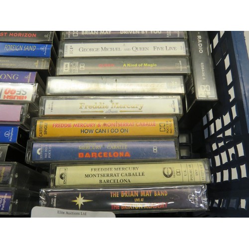 100 - TWO TRAYS OF QUEEN MUSIC CASSETTES