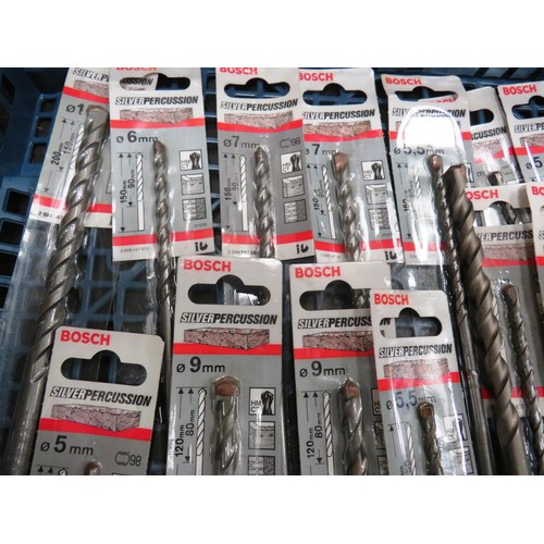 179 - 20 x ASSORTED BOSCH SILVER PERCUSSION DRILL BITS 5MM-10MM