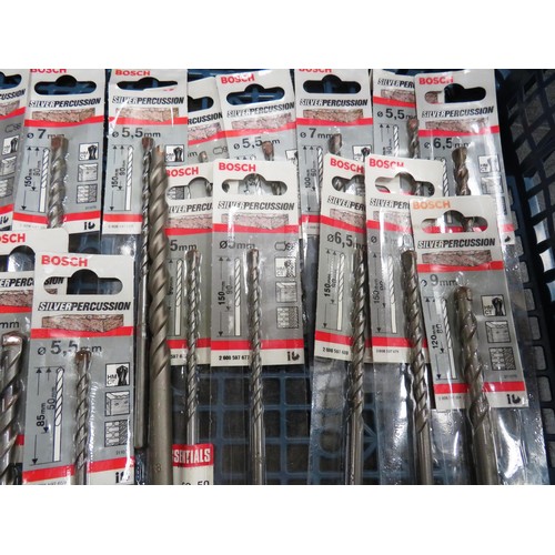 179 - 20 x ASSORTED BOSCH SILVER PERCUSSION DRILL BITS 5MM-10MM