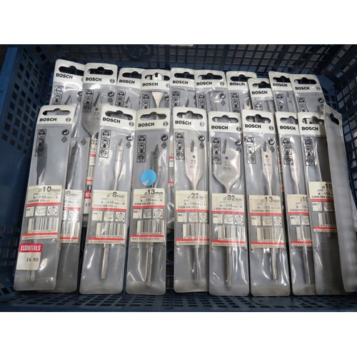 185 - 20 x ASSORTED BOSCH WOOD BITS 8mm- 32mm