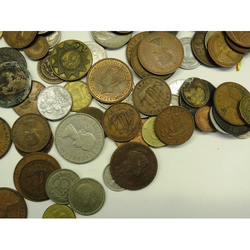 502 - ASSORTED WORLD COINS