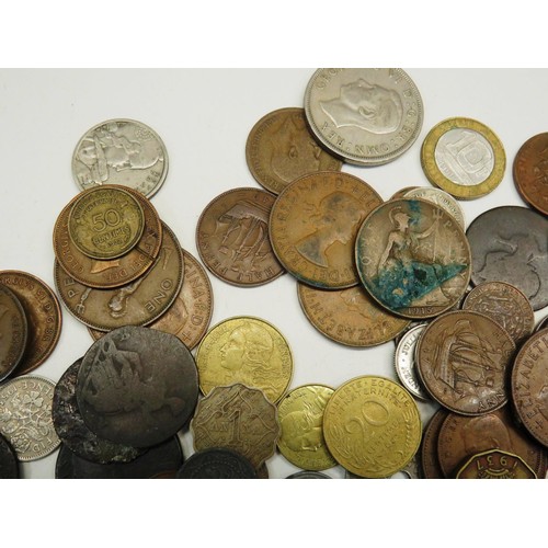 504 - ASSORTED WORLD COINS