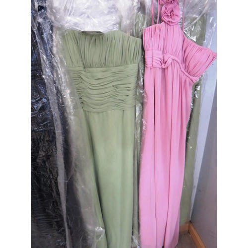 265 - 9 x BRIDESMAID / PROM DRESSES AS NEW WITH LABELS
