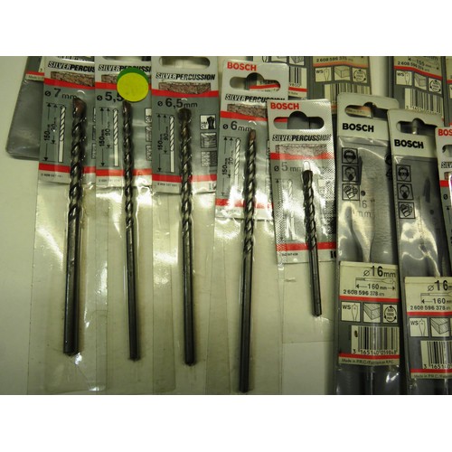 342 - 20 x ASSORTED BOSCH WOOD AND SILVER PERCUSSION  DRILL BITS