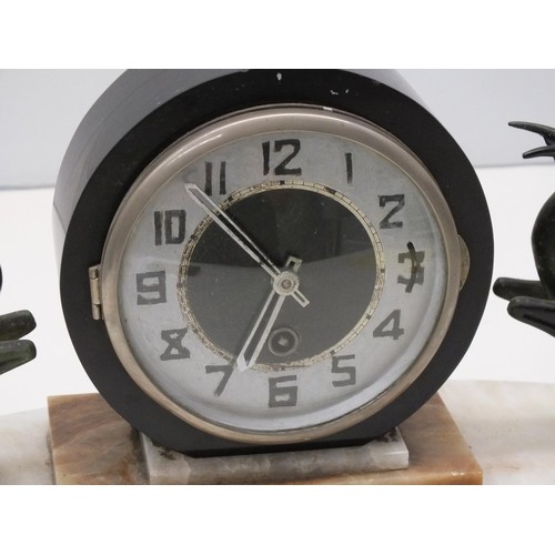 363 - ART DECO MANTEL CLOCK