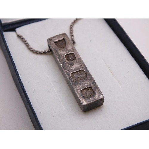 364 - BOXED SILVER INGOT