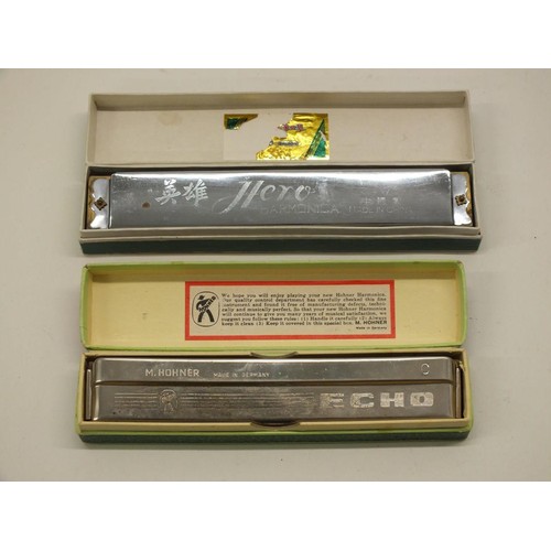 208 - TWO VINTAGE HARMONICAS