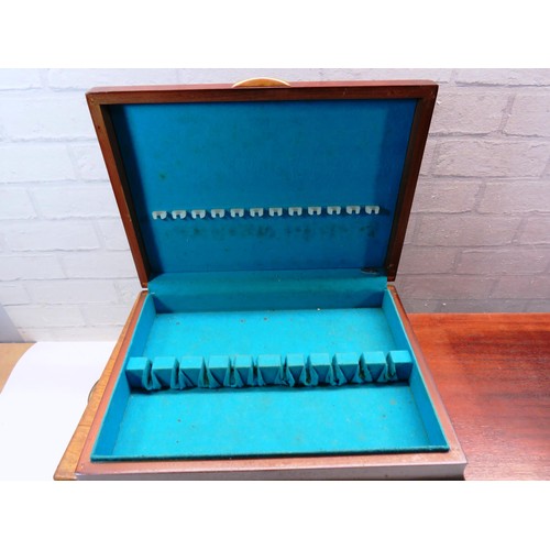 383 - 3 x WOODEN CUTLERY BOXES