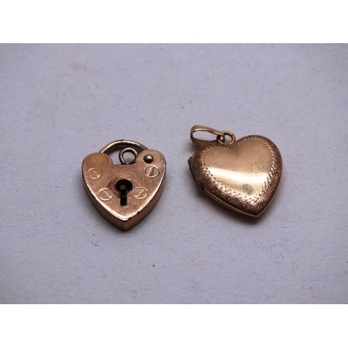 271 - GOLD PLATED JEWELLERY, CLADDAGH EARRINGS, PENDANTS & 14k GOLD FILLED HEART LOCKET