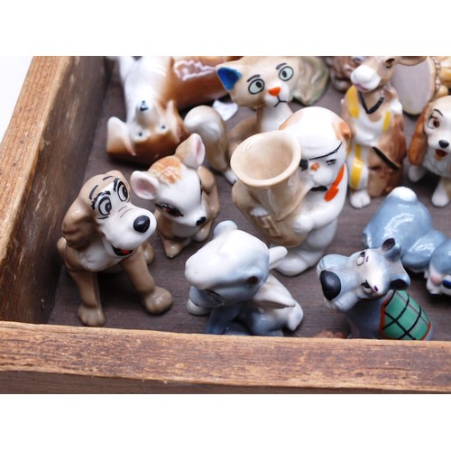 274 - VINTAGE WADE WHIMSIES INCLUDES DISNEY LADY & TRAMP FIGURES, BAMBI ETC