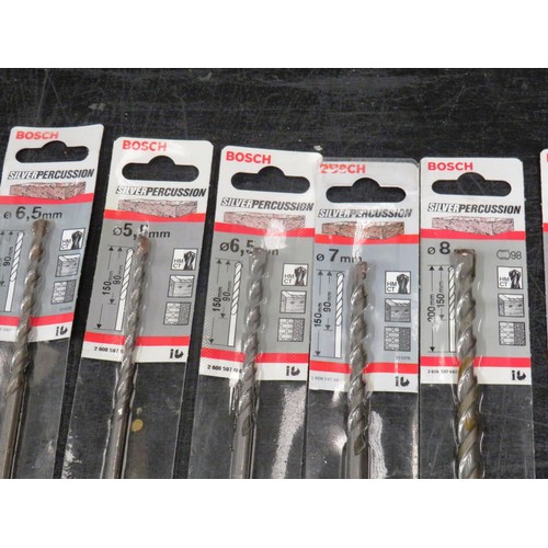 177 - 20 x BOSCH SILVER PERCUSSION DRILL BITS 5mm - 10mm