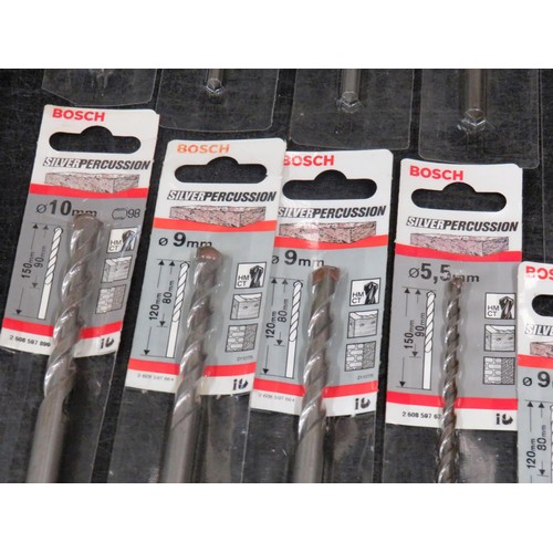 177 - 20 x BOSCH SILVER PERCUSSION DRILL BITS 5mm - 10mm