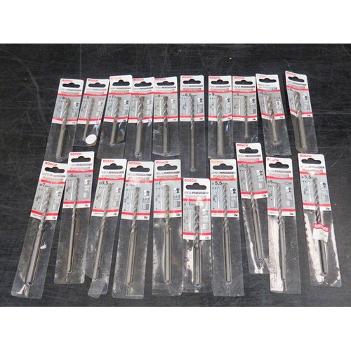 175 - 20 x BOSCH SILVER PERCUSSION DRILL BITS 5mm - 10mm