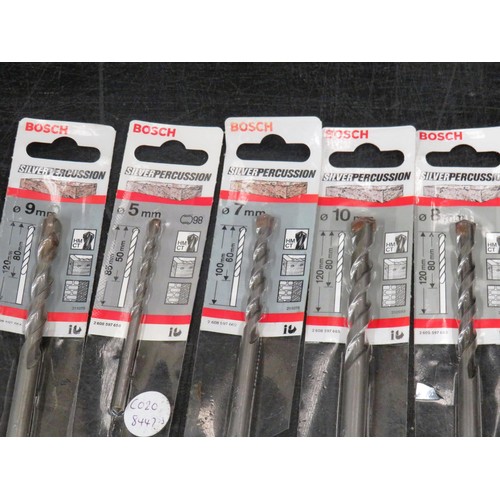 175 - 20 x BOSCH SILVER PERCUSSION DRILL BITS 5mm - 10mm