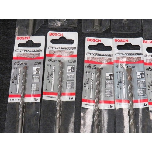 173 - 20 x BOSCH SILVER PERCUSSION DRILL BITS 5mm - 10mm