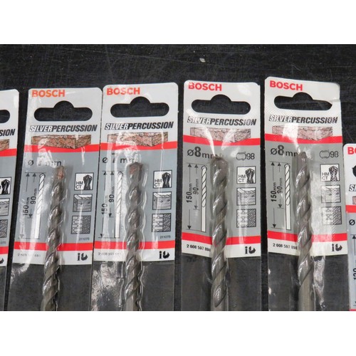 173 - 20 x BOSCH SILVER PERCUSSION DRILL BITS 5mm - 10mm