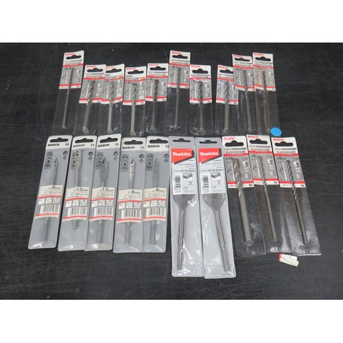 170 - 20 x BOSCH ASSORTED MULTI CONSTRUCTION, PERCUSSION & WOOD BITS