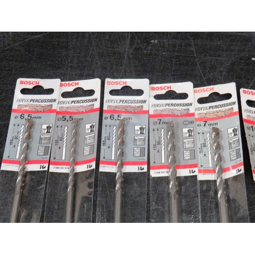 183 - 20 x BOSCH SILVER PERCUSSION DRILL BITS 5mm - 10mm