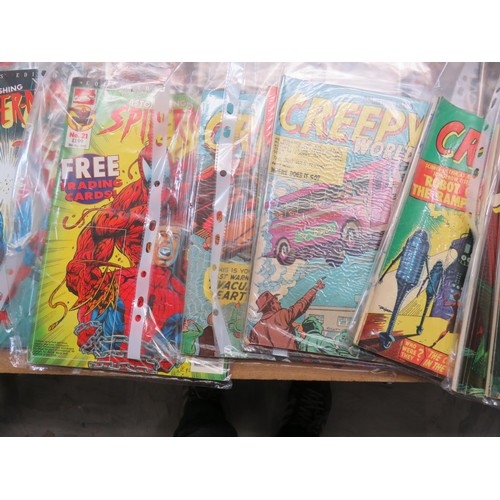 153 - VINTAGE COMIC BOOKS INCLUDES CHARLTON, ASTOUNDING, SPIDERMAN ETC