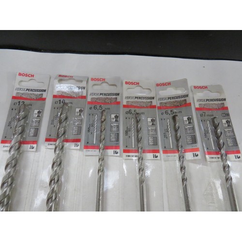 163 - 16 x  BOSCH SILVER PERCUSSION DRILL BITS 6.5mm - 16mm