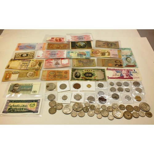 16 - COLLECTION OF BANKNOTES & COINS