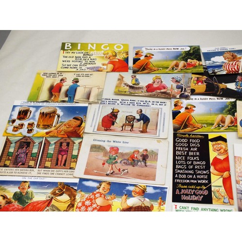 27 - 40 OLD COMICAL POSTCARDS INCLUDES BAMFORTH