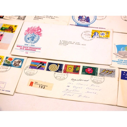 37 - 14 MALAYSIAN & GIBRALTAR FIRST DAY COVERS 1957 - 1973