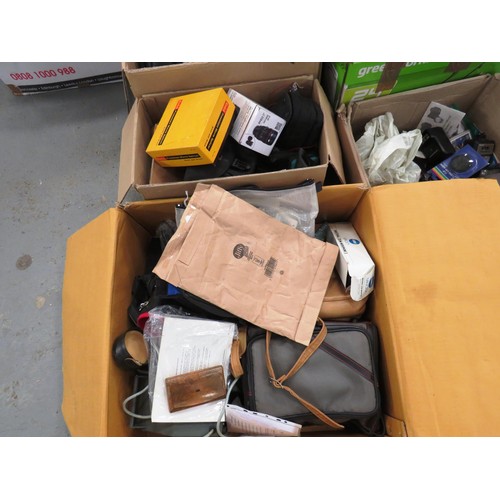 47 - 10 x BOXES OF MISCELLANEOUS INCLUDES VINTAGE CAMERAS AND ACCESSORIES, TOYS, CERAMICS ETC