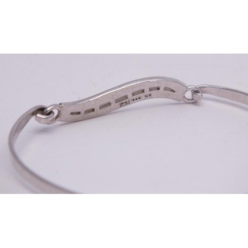 204 - 925 SILVER BANGLE AND 925 SILVER CHARM BRACELET