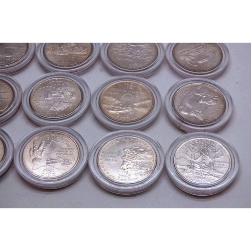 8 - 28 x NICKEL QUARTER DOLLAR COINS IN CASES