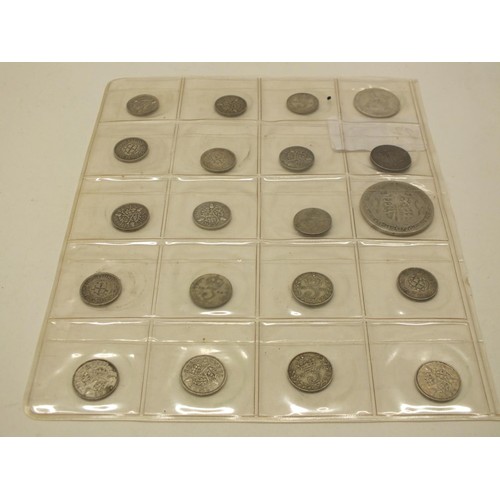 30 - 20 PRE 1947 SILVER COINS HALFCROWN TO 3ds, SOME PRE 1920