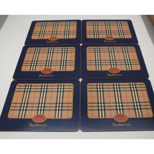 52 - VINTAGE GENUINE BURBERRY SIX PIECE TABLE MAT SET