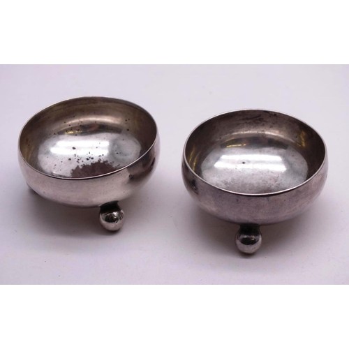 57 - PAIR OF VICTORIAN SILVER SALTS 1889