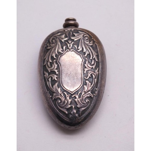 72 - ANTIQUE WHITE METAL SCENT BOTTLE