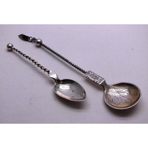 83 - TWO MARIUS HAMMER NORWEGIAN SILVER SPOONS