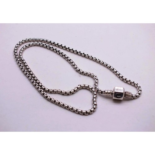 262 - GENUINE CHAMILLA 925 18' SILVER NECKLACE WITH SNAP CLASP IN GOOD CONDITION