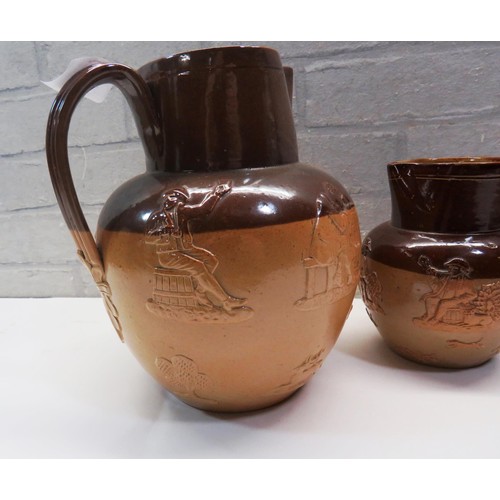 103 - 2 x DOULTON LAMBETH HARVEST JUGS ( 8