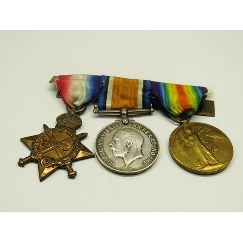 166 - WWI MEDAL TRIO AWARDED TO P.T.E.HADDOCK