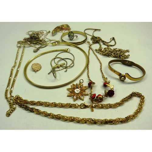 254 - JOBLOT OF VINTAGE BROOCHES - SOME WITH MISSING STONES