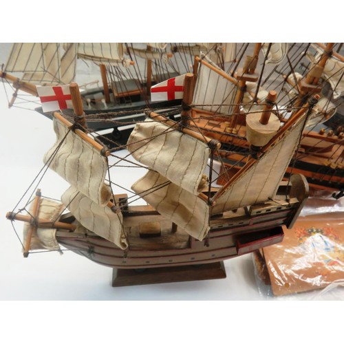 198 - FOUR MODEL SHIPS INCLUDES CUTTY SARK