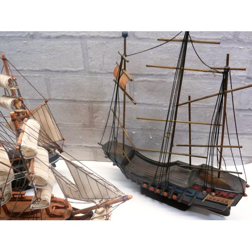 198 - FOUR MODEL SHIPS INCLUDES CUTTY SARK