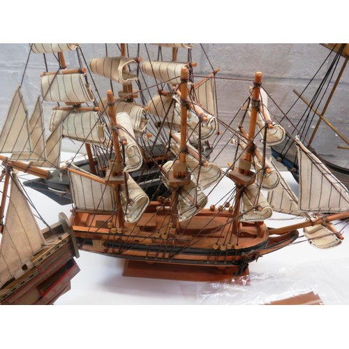 198 - FOUR MODEL SHIPS INCLUDES CUTTY SARK