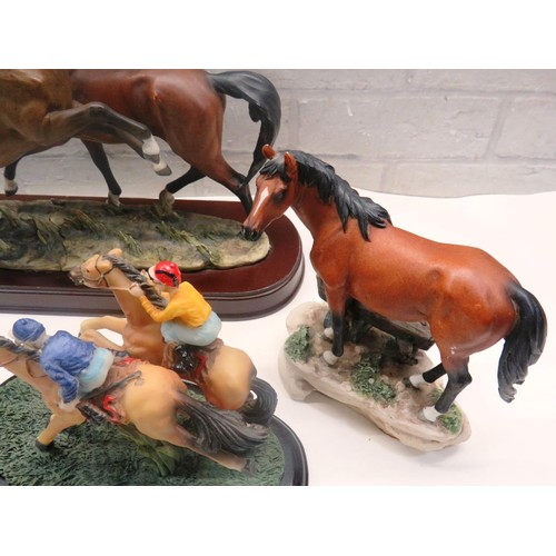 200 - COLLECTION OF CERAMIC HORSE ORNAMENTS