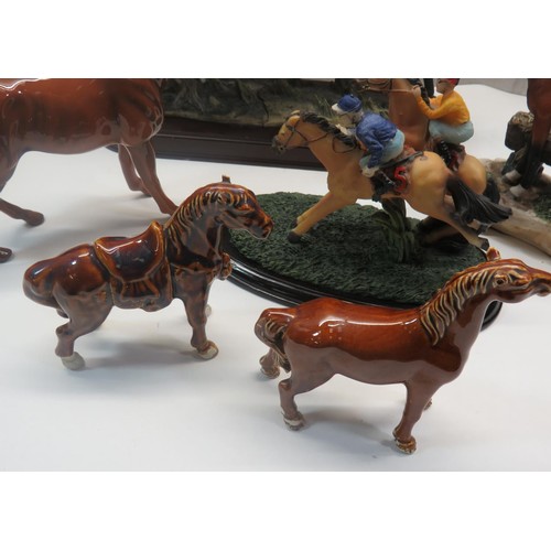 200 - COLLECTION OF CERAMIC HORSE ORNAMENTS