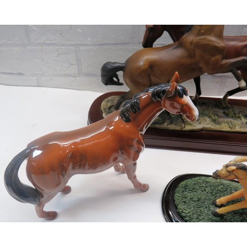 200 - COLLECTION OF CERAMIC HORSE ORNAMENTS