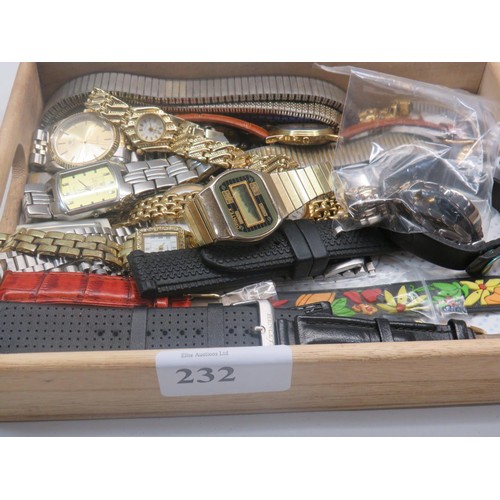 221 - SELECTION OF WATCHES AND STRAPS