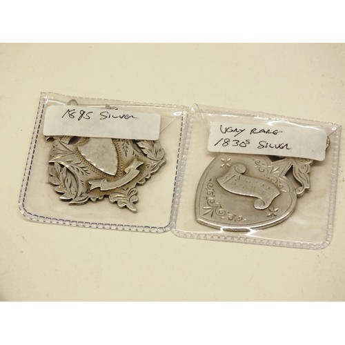 98 - 6 x EARLY RARE SILVER FOBS